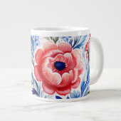 Ukrainian folk art pattern X-Large Coffee Mug Grote Koffiekop (Voorkant rechts)