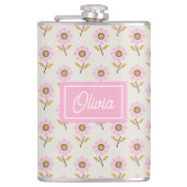 Ukrainian Folk Cross Stitch Floral Pattern Heupfles (Voorkant)