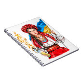 Ukrainian Girl Fighting for Freedom Notitieboek (Rechterzijde)