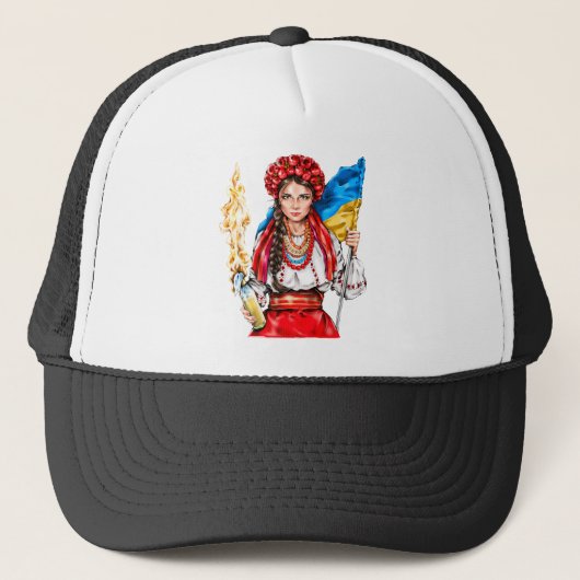 Ukrainian Girl Fighting for Freedom Trucker Pet (Voorkant)