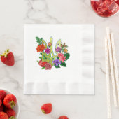 Ukrainian heraldry trident tryzub blooming flowers servet (Insitu)