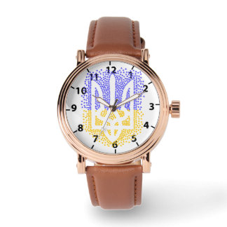 Ukrainian heraldry trident tryzub scattering stars horloge