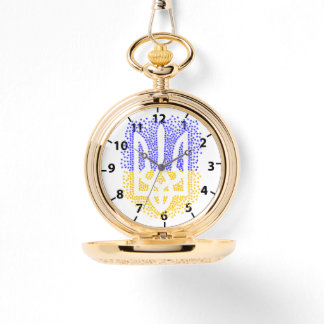Ukrainian heraldry trident tryzub scattering stars horloge