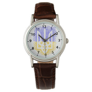 Ukrainian heraldry trident tryzub scattering stars horloge
