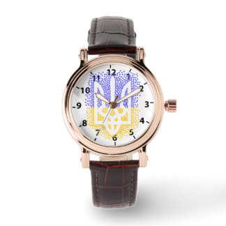Ukrainian heraldry trident tryzub scattering stars horloge