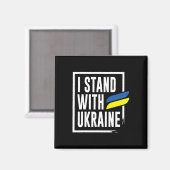 Ukrainian I Stand With Ukraine Magneet (Voorkant / Achterkant)