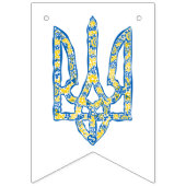 Ukrainian national emblem trident tryzub ethnical vlaggetjes (Tweede vlag)