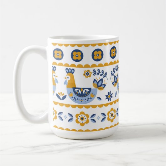 Ukrainian ornament koffiemok (Links)