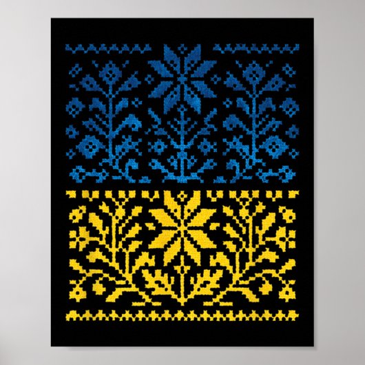 Ukrainian Sunflower Vyshyvanka Poster (Voorkant)