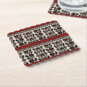 Ukrainian traditional vushuvanka folk art pattern. kartonnen onderzetters (Gebogen)