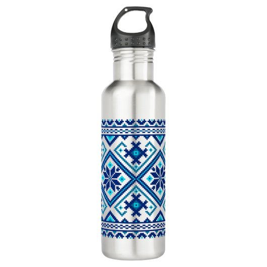 Ukrainian traditional vushuvanka folk art pattern  waterfles  (Voorkant)