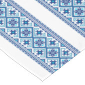 Ukrainian traditional vushuvanka folk pattern blue tafelkleed (Gekanteld)