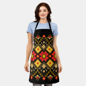Ukrainian traditional vushuvanka folk pattern red schort (Gedragen)