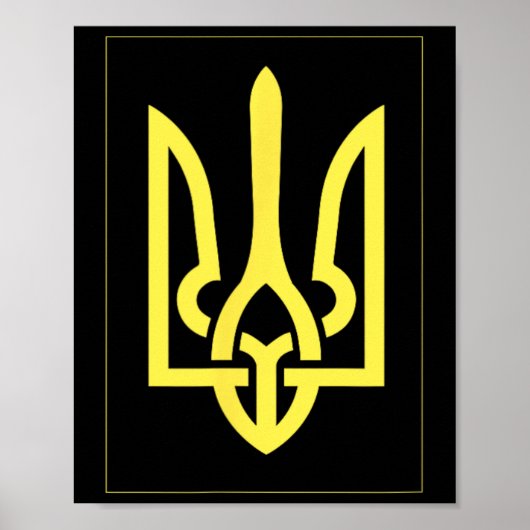 Ukrainian Ukraine Trident  Poster (Voorkant)