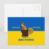 Ukrainischer Keramikhahn  Briefkaart (Voorkant / Achterkant)