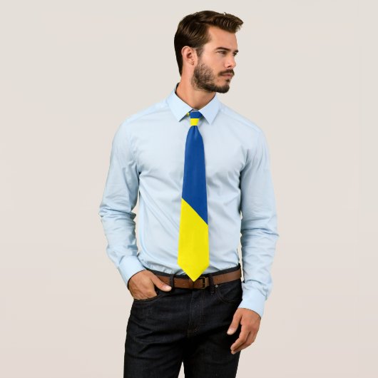 Ukranian Flag Neck Tie Stropdas (In situ)