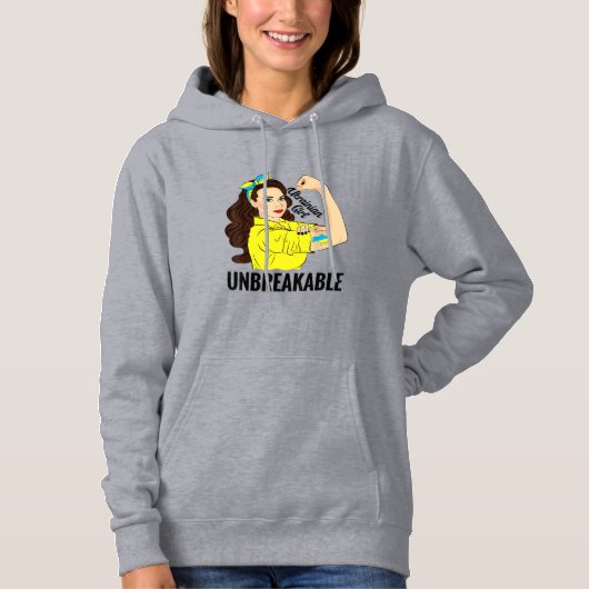 UKRANIAN GIRL SUPPORT FOR OEKRAINE HOODIE (Voorkant)