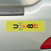 UKRE8IT (u Creëer het) Verticale Bumpersticker (Op auto)
