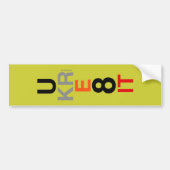 UKRE8IT (u Creëer het) Verticale Bumpersticker (Voorkant)