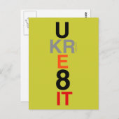 UKRE8IT (You Creëer It)-Briefkaart Briefkaart (Voorkant / Achterkant)