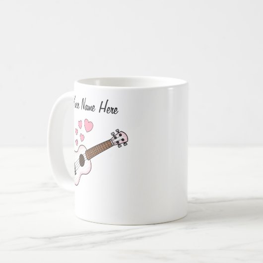 Ukulele Aangepaste bruiloft Mok Uke Speler (Voorkant links)