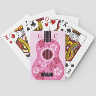Ukulele aangepaste monogram speelkaarten