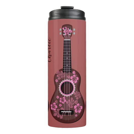 Ukulele aangepaste naam tumbler thermosbeker (Voorkant)