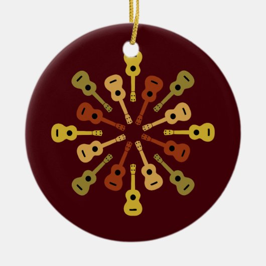 Ukulele aangepaste versiering keramisch ornament (Voorkant)