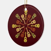 Ukulele aangepaste versiering keramisch ornament (Links)