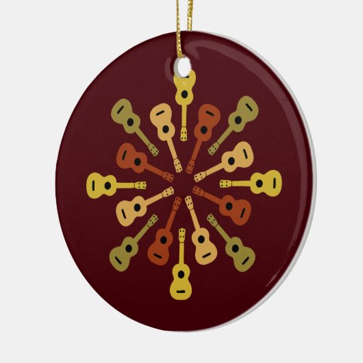 Ukulele aangepaste versiering keramisch ornament (Links)