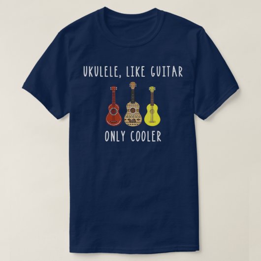 Ukulele als gitar alleen koeler muziekinstrument t-shirt (Design voorkant)