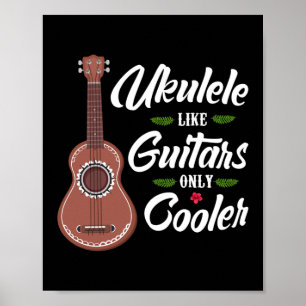 Ukulele als Guitar-speler Hawaiian Poster