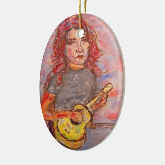 ukulele art keramisch ornament (Links)