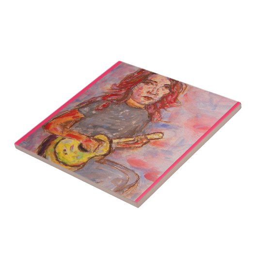 ukulele art tegeltje (Zijkant)