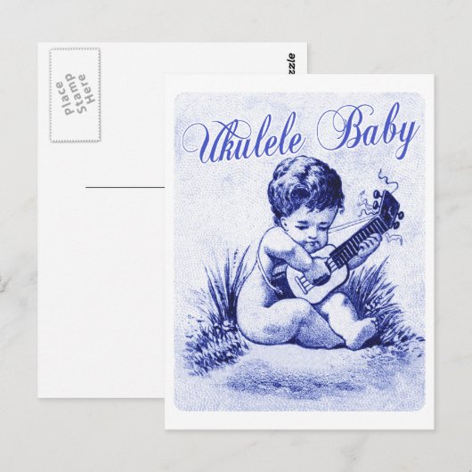 Ukulele Baby Briefkaart (Voorkant / Achterkant)