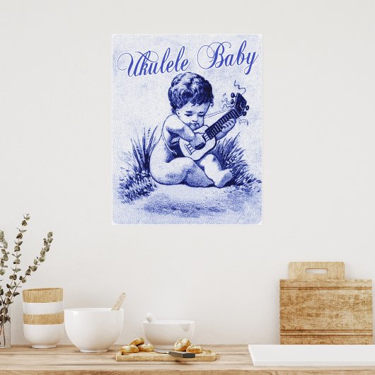 Ukulele Baby Poster (Keuken)