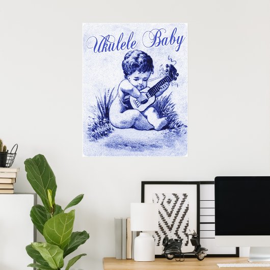 Ukulele Baby Poster (Thuiskantoor)