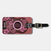 Ukulele bagagelabel van de douanetekst (Voorkant horizontaal)