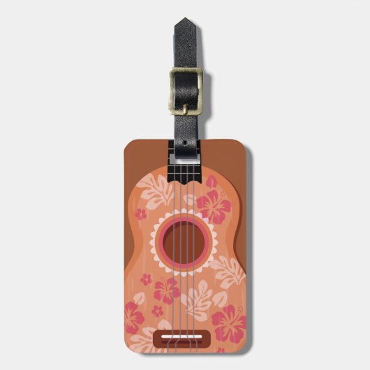 Ukulele bagagelabel van de douanetekst (Voorkant verticaal)