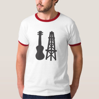 Ukulele Bakersfield Logo (zwart) T-shirt