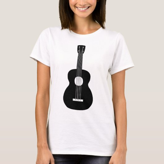 Ukulele - Black T-shirt (Voorkant)