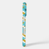 Ukulele blauw en wit patroon Case-Mate iPhone case (Achterkant / Rechts)
