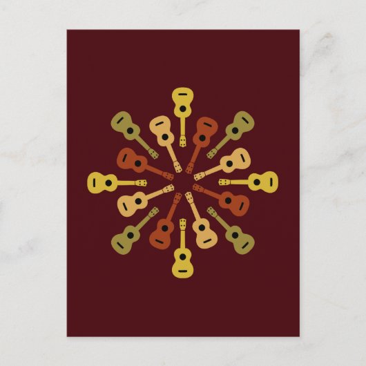 Ukulele briefkaart, pas aan briefkaart (Voorkant)