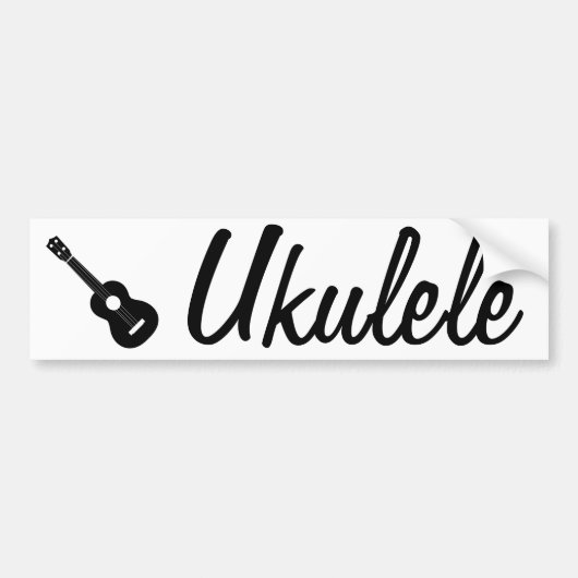 ukulele bumpersticker (Voorkant)