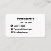 Ukulele Business Card Guitar and Uke Visitekaartje (Achterkant)