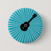 Ukulele Button Badge Blue (Voorkant)
