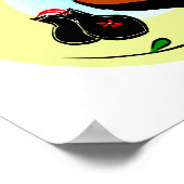 Ukulele Castanets Roos Design Graphic Musical Poster (Hoek)