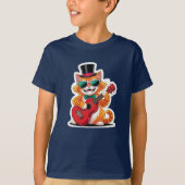 Ukulele Cat Serenade T-shirt (Voorkant)