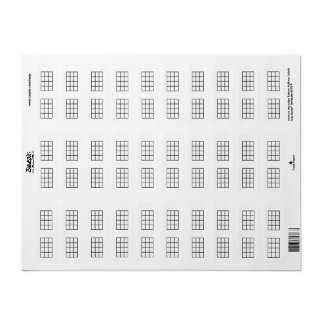 Ukulele Chord Chart 4-Fret Black Sjabloon Stickers
