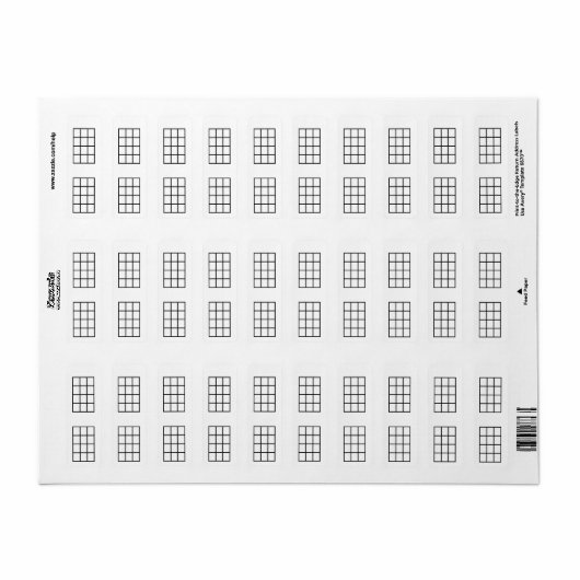 Ukulele Chord Chart 4-Fret Black Sjabloon Stickers (Full Sheet)